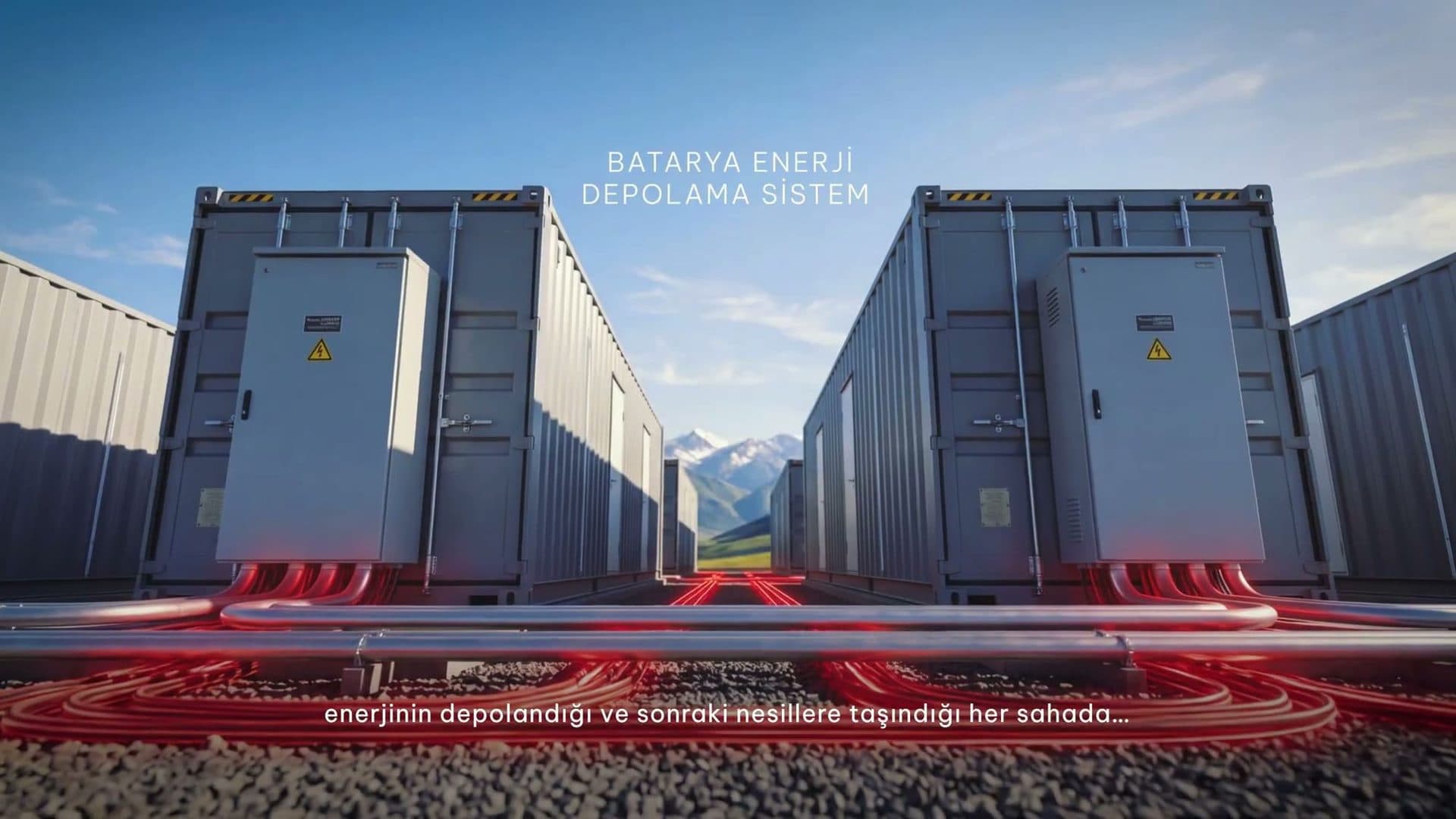 Batarya enerji depolama konteynerleri ve saha aydınlatması